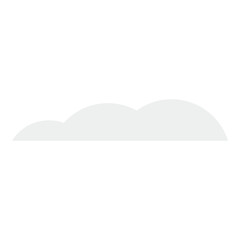 Cartoon cloud flat illustration.