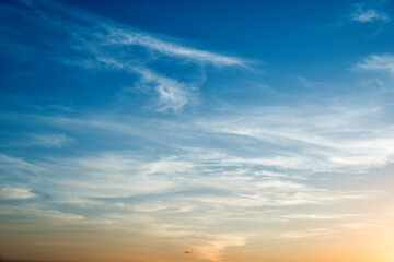 Sky and clouds at sunset