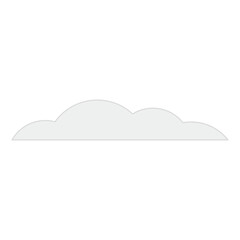 Cartoon cloud filled outline illustration.