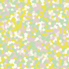 light pastel flower meadow seamless vector pattern