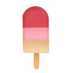 Sweet favor colorful ice cream illustration on transparent background