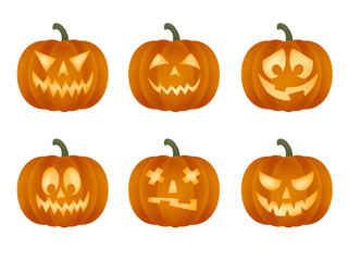 halloween pumpkin set clip art