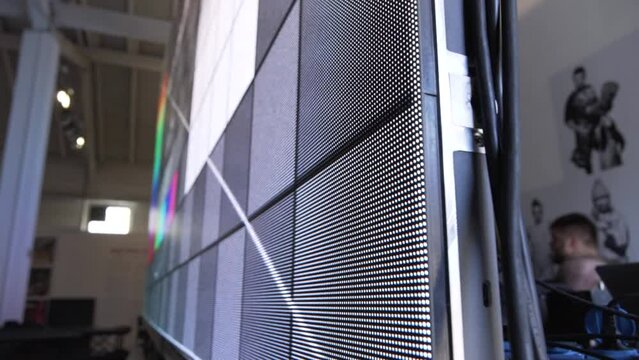 A LED panel screen - closeup