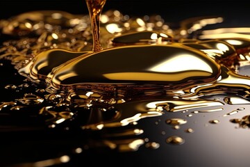 Liquid gold. investment and finance concept. generative ai
