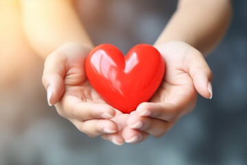 Fototapeta na wymiar woman cardiogram love red hold care blood valentine hand donor health. Generative AI.
