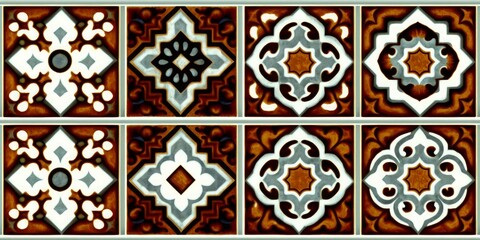 Golden flower Digital wall tiles design, Print in Ceramic Industries Beautiful set of tiles, Generative AI