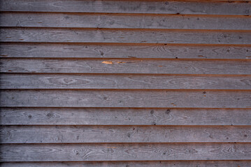 Horizontal line of brown wood wall, background, backdrop.