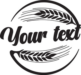 Obraz premium logo or text for wheat or plant