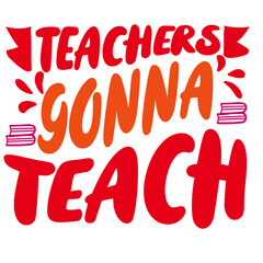 Retro Teacher T-shirt Design, Vector