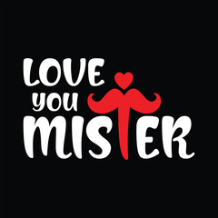 valentine's day unique typography vector