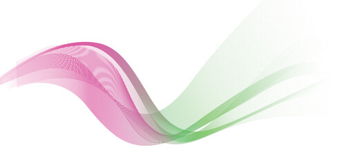 Abstract pink green wavy template background