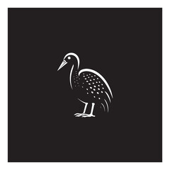 simple dodo bird logo icon designs vector black and white