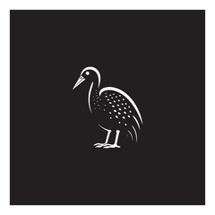 simple dodo bird logo icon designs vector black and white © Rapit