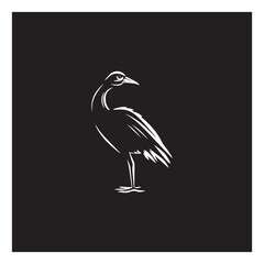simple dodo bird logo icon designs vector black and white © Rapit
