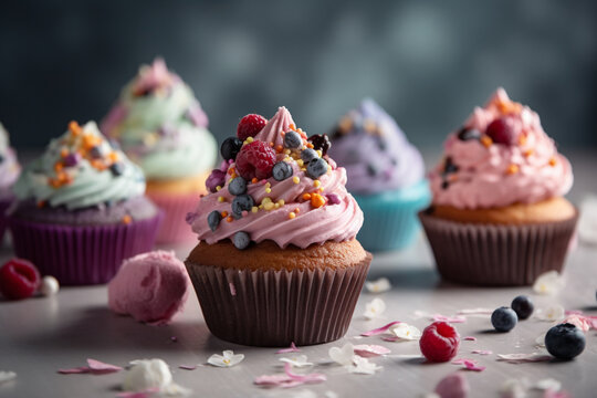 Discover a mouthwatering collection of AI-generated cupcake images that will tantalize your taste buds and elevate your visual content. ai images. ai generated. generative content. ai