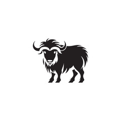 simple black yak logo icon designs vector black and white