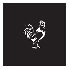 Fototapeta na wymiar simple rooster logo icon designs vector black and white