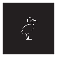 simple dodo bird logo icon designs vector black and white