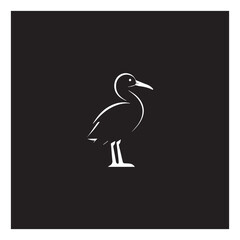 simple dodo bird logo icon designs vector black and white © Rapit