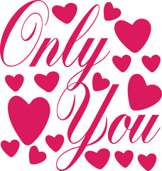 Valentine's day creative and unique typography vector