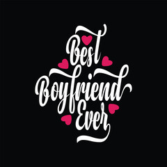 Valentine's day creative and unique typography vector