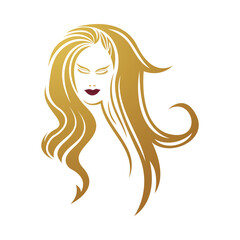Women beauty, salon, spa, hair minimalist logo design