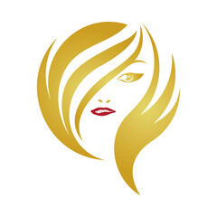 Women beauty, salon, spa, hair minimalist logo design