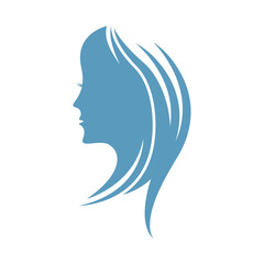 Women beauty, salon, spa, hair minimalist logo design