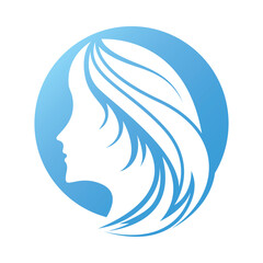 Women beauty, salon, spa, hair minimalist logo design