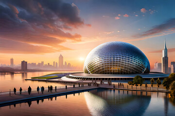 Fototapeta premium Smart Cities and Futuristic Landscapes: The Role of Technology in Building Tomorrow's World