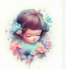 Cute child print for vectorization