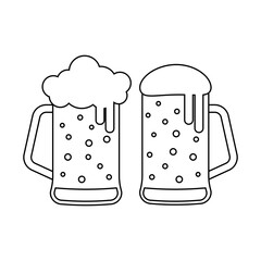Glass of Beer Icon. Vector Illustration Isolated on White Background. 