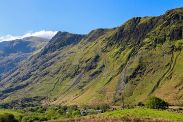 Naklejka premium Nant Peris snowdonia wales in summer