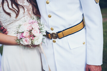 military wedding photography in detail