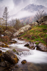 the majesty of nature after a storm in Val Maira. Val Maira is one of the most popular tourist...
