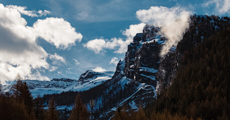 Alpine spring view at Klausen, Bozen, Dolomites, South Tyrol, Italy