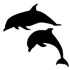 Obraz premium dolphin, jump, aquatic, silhouette, underwater, beautiful, animal, atlantic, attraction, beauty, black, fauna, fish, flat, icon, illustration, symbol, water, vector, white, wild, wildlife, wing, zoo
