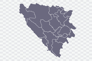 Bosnia Map pewter Color on White Background quality files Png
