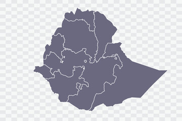 Obraz premium Ethiopia Map pewter Color on White Background quality files Png