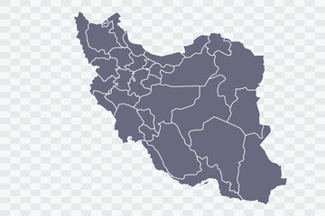  Iran Map pewter Color on White Background quality files Png