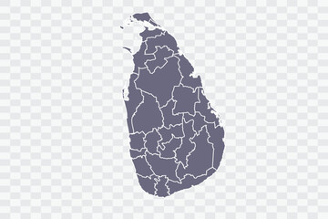 Sri Lanka Map pewter Color on White Background quality files Png