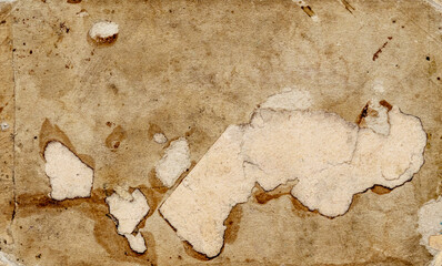 paper background - reverse side of old photograph from the end of the nineteenth century, torn from...