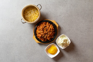 Spicy chicken feet, pork, stir-fried pork bones, chicken feet, grilled, stir-fried, boneless feet, chicken feet in soup, Korean food, food