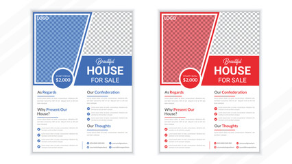 Real estate flyer design template