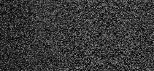 Wide Black plastic wall of texture background. - 604940366