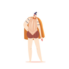 Man Character Elegantly Dressed In A Renaissance Costume Exudes A Regal Air, Showcasing Rich Fabrics