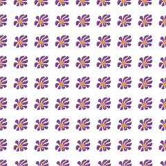 Vintage stylized flowers background. Decorative retro abstract bud flower seamless pattern.