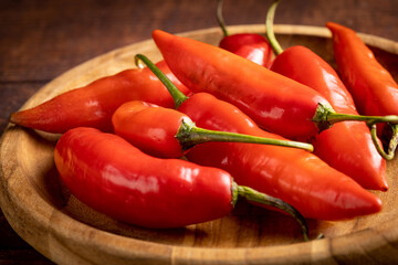 Red peppers known in Brazil as Pepper girl finger (dedo de moça).
