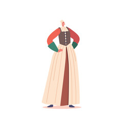 Woman Character Dressed In A Renaissance Peasant Costume, Adorned With Earthy Tones And Rustic Fabrics