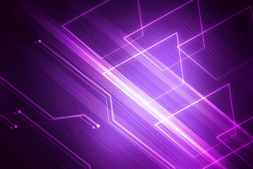 2d illustration Abstract futuristic electronic circuit technology background